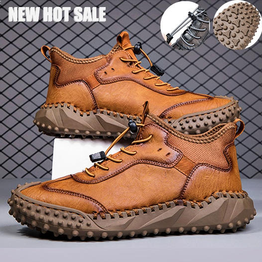 Chaussures Décontractées Cuir Homme Cousues Main - Confort Voûte Plantaire, Antidérapantes, Style Casual Élégant