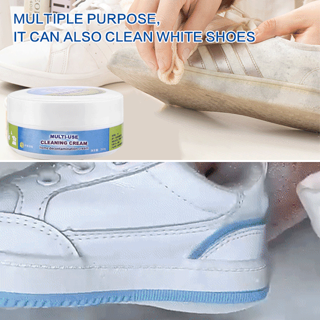 Crème Nettoyante Chaussures Blanches 2025 - Multifonction Forte Élimine Taches & Protège