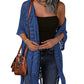 🌸🦋🌼 OFFRE LIMITÉE 55% DE RÉDUCTION! Poncho/Pareo Bohème en Maille Ajourée pour Femme – Ouverture Devant avec Pompons et Franges, Tissu Léger, Idéal pour les Jours Ensoleillés, les Vacances et le Quotidien Chic ✨🎶