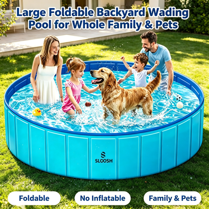 ⚡Livraison gratuite✅Vente directe d'usine⚡Grande pataugeoire pliable pour toute la famille et les animaux de compagnie