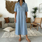 👗 60% OFF NOW! 👖 Robe-chemise midi décontractée en jean avec poches – Jean doux et coupe ample – Poches pratiques, idéales pour un look décontracté au quotidien – Confortable et polyvalente ✨🌸