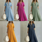 🎁 Vente chaude 58% de réduction 🔥 Robe décontractée pour femme, coupe ample, col en V et taille élastique.
