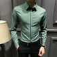 Chemise boutonnée infroissable en coton mercerisé de haute qualité pour homme【Aucun repassage requis】