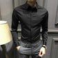 Chemise boutonnée infroissable en coton mercerisé de haute qualité pour homme【Aucun repassage requis】