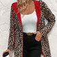 ✨Nouveaux styles✨Manteau à capuche imprimé léopard double face