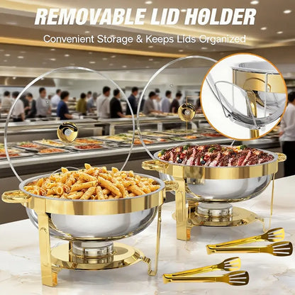 Ensemble de buffet en acier inoxydable avec réchauds✈️livraison gratuite