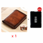 💼🔒Portefeuille à trois volets pour homme en cuir pleine fleur authentique avec protection anti-RFID – 11 emplacements
