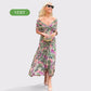 🎁  Vente chaude 58% de réduction 🔥 Robe imprimée à col V hors épaule pour femmes