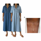 👗 60% OFF NOW! 👖 Robe-chemise midi décontractée en jean avec poches – Jean doux et coupe ample – Poches pratiques, idéales pour un look décontracté au quotidien – Confortable et polyvalente ✨🌸