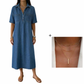 👗 60% OFF NOW! 👖 Robe-chemise midi décontractée en jean avec poches – Jean doux et coupe ample – Poches pratiques, idéales pour un look décontracté au quotidien – Confortable et polyvalente ✨🌸