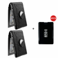 💼🔒Portefeuille fin en aluminium pour homme avec protection RFID – Porte-cartes escamotable avec pince à billets et double fenêtre pour carte d'identité