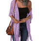 🌸🦋🌼 OFFRE LIMITÉE 55% DE RÉDUCTION! Poncho/Pareo Bohème en Maille Ajourée pour Femme – Ouverture Devant avec Pompons et Franges, Tissu Léger, Idéal pour les Jours Ensoleillés, les Vacances et le Quotidien Chic ✨🎶
