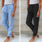 💎 58% DE RÉDUCTION ! 💎 Pantalon Décontracté à Jambe Droite – Coton & Lin Respirant, Taille Élastiquée & 6 Couleurs Disponibles 🌿👖