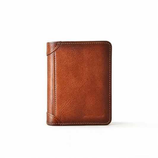 💼🔒Portefeuille à trois volets pour homme en cuir pleine fleur authentique avec protection anti-RFID – 11 emplacements