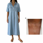 👗 60% OFF NOW! 👖 Robe-chemise midi décontractée en jean avec poches – Jean doux et coupe ample – Poches pratiques, idéales pour un look décontracté au quotidien – Confortable et polyvalente ✨🌸