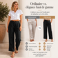 🔥👖Pantalon pour femme en mélange de lin à la coupe ample – Pantalon classique à coupe droite