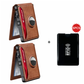 💼🔒Portefeuille fin en aluminium pour homme avec protection RFID – Porte-cartes escamotable avec pince à billets et double fenêtre pour carte d'identité