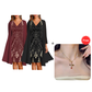 🔥Offre à durée limitée – Ensemble 2 pièces pour femme : robe imprimée à manches longues et cardigan