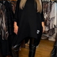 🔥Offre à durée limitée - 🌸Ensemble deux pièces composé d'un haut ample asymétrique et d'un pantalon uni