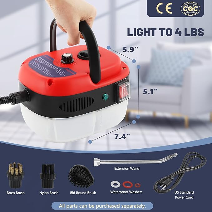 Nettoyeur à Vapeur 2500W Haute Température 3