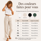 🔥👖Pantalon pour femme en mélange de lin à la coupe ample – Pantalon classique à coupe droite