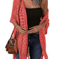🌸🦋🌼 OFFRE LIMITÉE 55% DE RÉDUCTION! Poncho/Pareo Bohème en Maille Ajourée pour Femme – Ouverture Devant avec Pompons et Franges, Tissu Léger, Idéal pour les Jours Ensoleillés, les Vacances et le Quotidien Chic ✨🎶