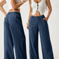 👖 50% DE RÉDUCTION ✨ Pantalon large femme coton-lin – Léger, respirant & polyvalent – Parfait pour le printemps, l’été ou le télétravail – style bohème chic 🌿