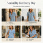 👗 60% OFF NOW! 👖 Robe-chemise midi décontractée en jean avec poches – Jean doux et coupe ample – Poches pratiques, idéales pour un look décontracté au quotidien – Confortable et polyvalente ✨🌸