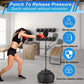 Punching-Ball sur Pied– Hauteur Réglable pour Adolescents et Adultes – Rebond à 360° pour Soulagement du Stress et Fitness – Idéal pour une Utilisation à la Maison dans les Chambres, Salons et Jardins