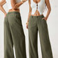 👖 50% DE RÉDUCTION ✨ Pantalon large femme coton-lin – Léger, respirant & polyvalent – Parfait pour le printemps, l’été ou le télétravail – style bohème chic 🌿