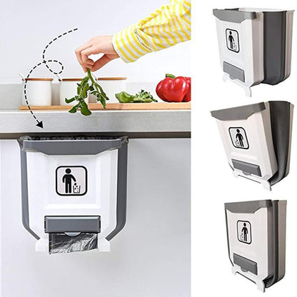🚀😍Obtenez 5 rouleaux de sacs poubelle gratuitement🗑️Poubelle pliable pour armoires de cuisine✨