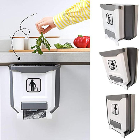 🚀😍Obtenez 5 rouleaux de sacs poubelle gratuitement🗑️Poubelle pliable pour armoires de cuisine✨