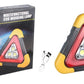 2-EN-1 Lampe de Signalisation d'Urgence Solaire Triangulaire pour le Bord de Route