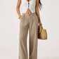 👖 50% DE RÉDUCTION ✨ Pantalon large femme coton-lin – Léger, respirant & polyvalent – Parfait pour le printemps, l’été ou le télétravail – style bohème chic 🌿