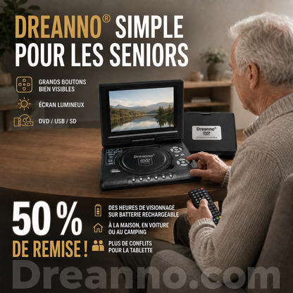 📺 Lecteur DVD/EVD portable HD 7,8" – Grand écran, rechargeable et compatible DVD/CD/USB/SD – Idéal pour la maison et les voyages 🔥Remise de dernière minute
