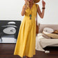 ✨New Arrival Hot Sale✨Vintage Solid Colour Cotton and Linen A-line Dress