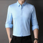 Chemise boutonnée infroissable en coton mercerisé de haute qualité pour homme【Aucun repassage requis】