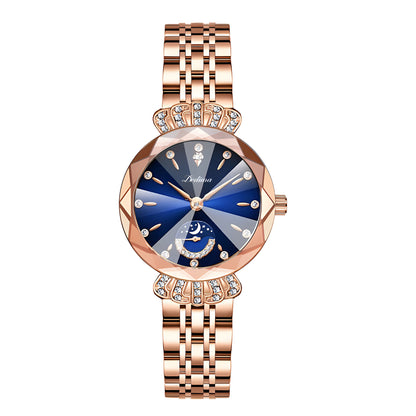 ✨50% OFF✨Montre de luxe imperméable et brillante en acier inoxydable Moissanite pour femme