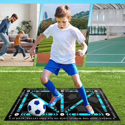 🔥 55% de réduction ! ⚽ Tapis de training de football – Antidérapant, silencieux & idéal pour s’entraîner seul à la maison ! 👨‍👦🎁