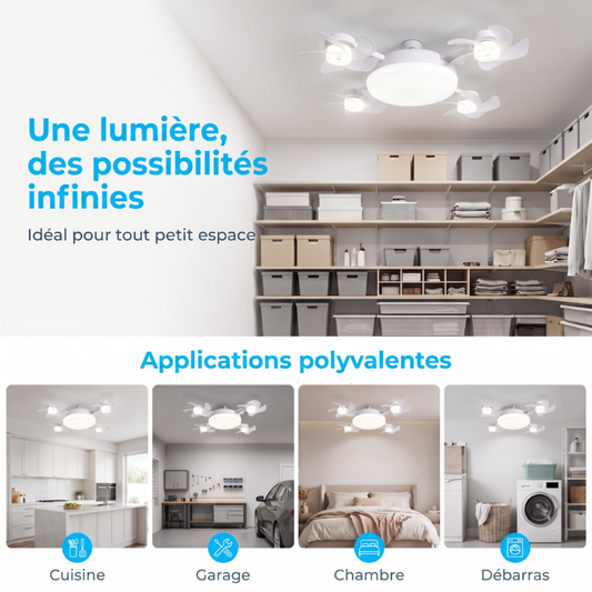 🌀59 % DE RÉDUCTION !!❄️Ventilateur de plafond avec éclairage Aerolux™ – LED silencieuse 2-en-1 avec télécommande 🌬️💡  Circulation d'air économe en énergie et éclairage à intensité variable pour les chambres, les salons et les vérandas 🏡✨
