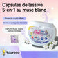 ✨2026 Hot Sale 52% OFF🔥Capsules de lessive 5 en 1 au musc blanc (80 unités)