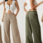 👖 50% DE RÉDUCTION ✨ Pantalon large femme coton-lin – Léger, respirant & polyvalent – Parfait pour le printemps, l’été ou le télétravail – style bohème chic 🌿