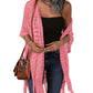 🌸🦋🌼 OFFRE LIMITÉE 55% DE RÉDUCTION! Poncho/Pareo Bohème en Maille Ajourée pour Femme – Ouverture Devant avec Pompons et Franges, Tissu Léger, Idéal pour les Jours Ensoleillés, les Vacances et le Quotidien Chic ✨🎶