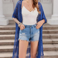 🌸🦋🌼 OFFRE LIMITÉE 55% DE RÉDUCTION! Poncho/Pareo Bohème en Maille Ajourée pour Femme – Ouverture Devant avec Pompons et Franges, Tissu Léger, Idéal pour les Jours Ensoleillés, les Vacances et le Quotidien Chic ✨🎶