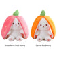 🍓 Promotion Éclair 🍓 Strawberry Bunny se transforme en petit lapin 🎀 Peluche fruitée trop mignonne 🐰