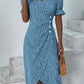 🌷49% DE RÉDUCTION🌷Robe imprimée florale à col en V pour femme