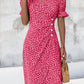 🌷49% DE RÉDUCTION🌷Robe imprimée florale à col en V pour femme