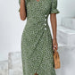 🌷49% DE RÉDUCTION🌷Robe imprimée florale à col en V pour femme
