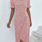 🌷49% DE RÉDUCTION🌷Robe imprimée florale à col en V pour femme