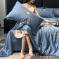 【Promotion à moitié prix à durée limitée】✨✨Ensemble de trois pièces de couette d'été en soie glacée douce pour hôtel cinq étoiles